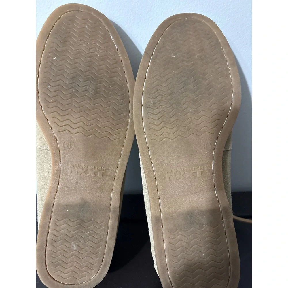 Nunn Bush NXXT Mens Sz 8 W 9.5 Tan Suede Boat Shoes Nautical Loafers Deck‎ Shoes